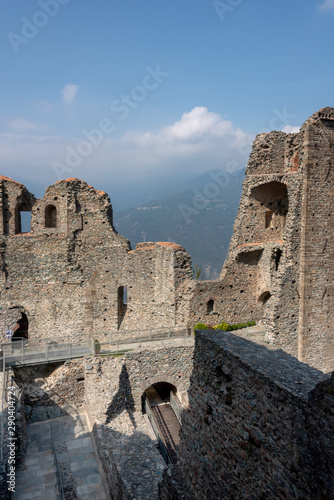 Abbey of San Michele della Chiusa, also called Sagra di San Michele is an architectural complex perched on the summit of Mount Pirchiriano, at the entrance to the Val di Susa photo