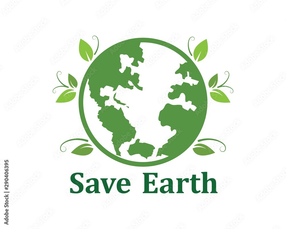 icon and logo of earth care vector illustration design icon and logo of earth care vector illustration design