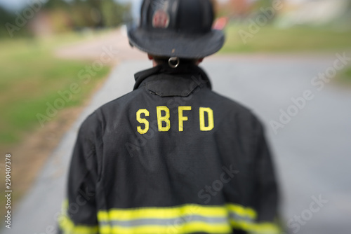 Walking away firefighter