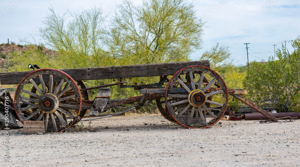 old cart in field