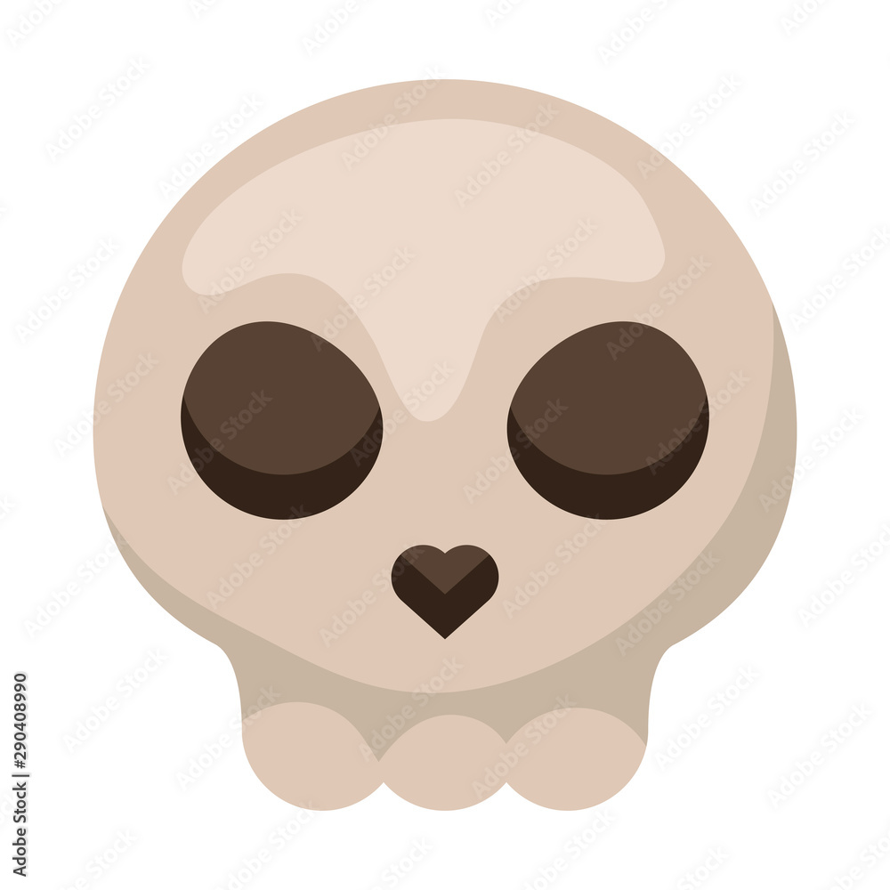 skull head halloween isolated icon skull head halloween isolated icon