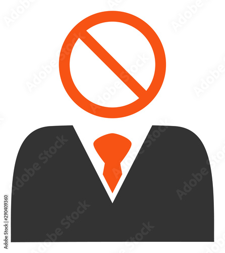 Vector mister No flat icon. Vector pictograph style is a flat symbol mister No icon on a white background.