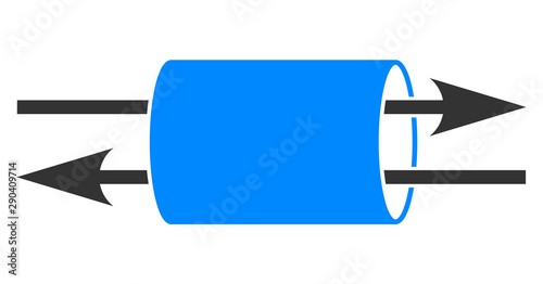 Vector VPN pipe flat icon. Vector pictogram style is a flat symbol VPN pipe icon on a white background.