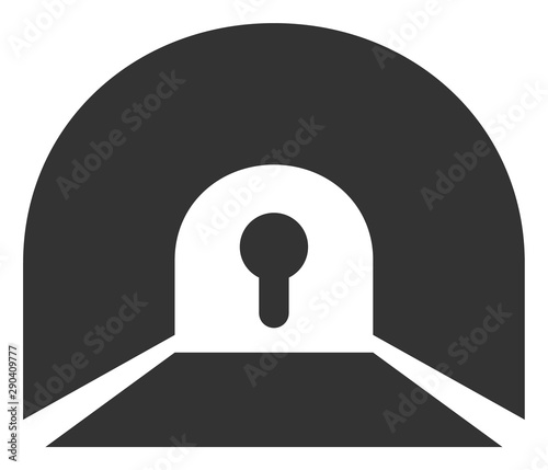 Vector private tunnel flat icon. Vector pictograph style is a flat symbol private tunnel icon on a white background.
