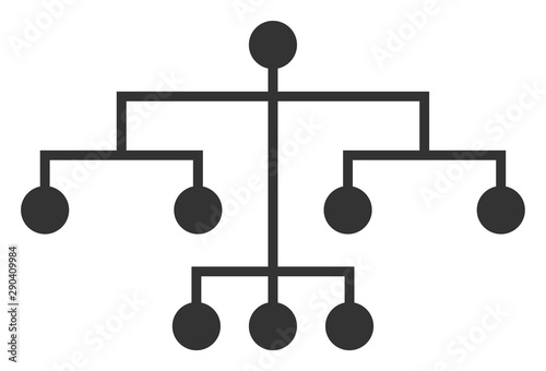 Vector script tree flat icon. Vector pictograph style is a flat symbol script tree icon on a white background.