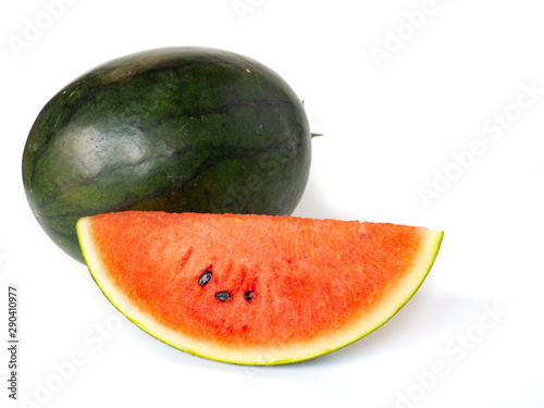 Red watermelon on a white background