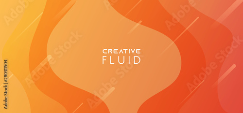 Orange yellow liquid gradie...