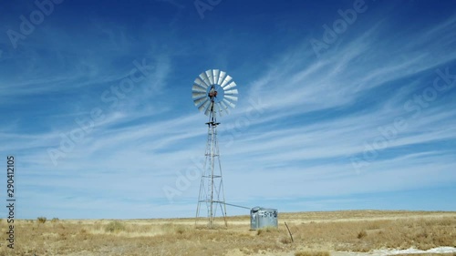 Windmill on plain, Gallup, New Mexico, United States