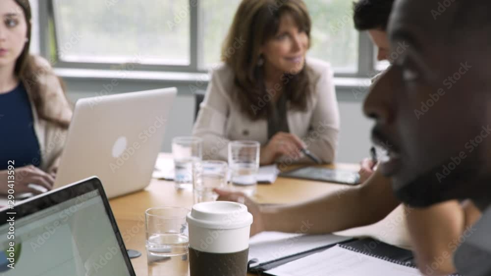 Business people talking in meeting Business people talking in meeting