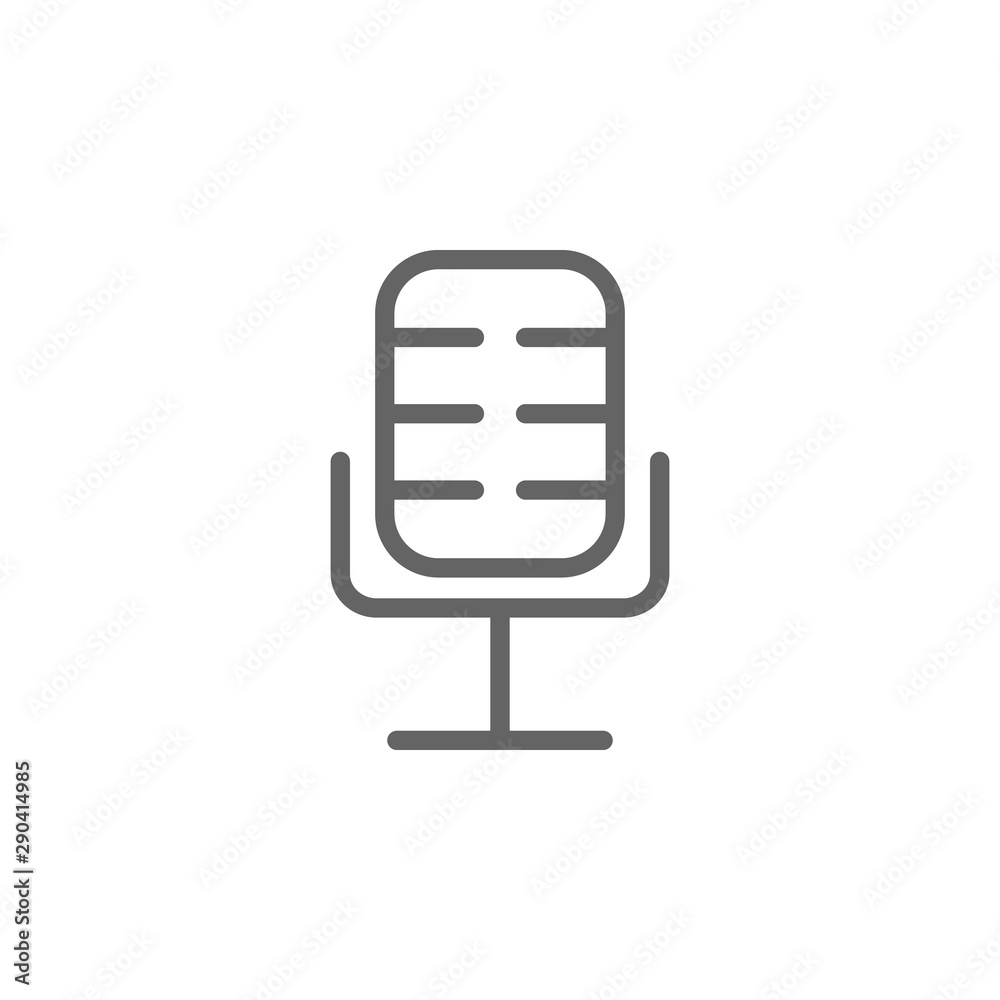 Microphone, technology icon. Element of theater icon. Thin line icon Microphone, technology icon. Element of theater icon. Thin line icon