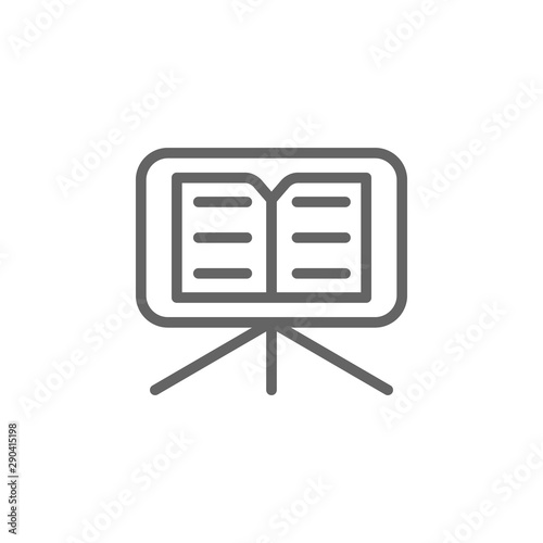 Music stand, theater icon. Element of theater icon. Thin line icon