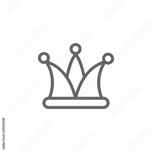 Buffoon, joker icon. Element of theater icon. Thin line icon