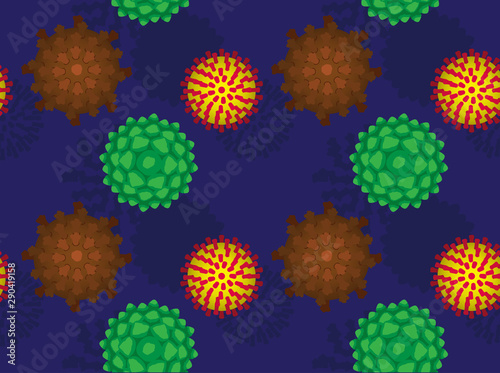 Virus Rotavirus Background Seamless Wallpaper