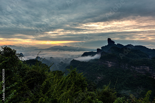 Sunrise at the famous Mount Danxia, Guangdong, China