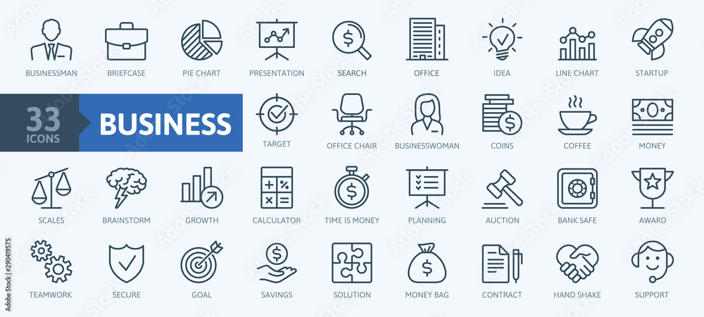 Step 1 - Free business and finance icons