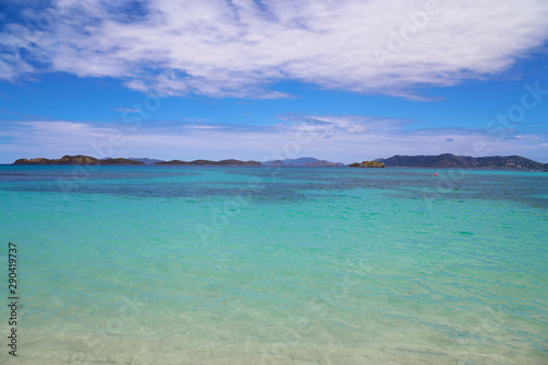 Famous Sapphire beach on St. Thomas island © eskystudio