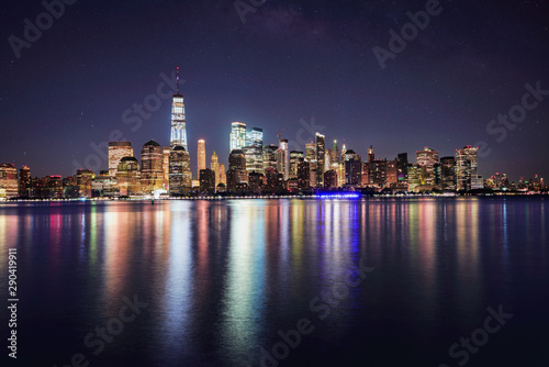 Manhattan financial district in New York city