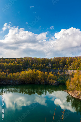lake in germany - steinbruch schlupkothen panorama, german landscape stunning nature