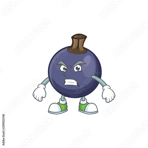 Scream blackcurrant fruit of cartoon character shape.