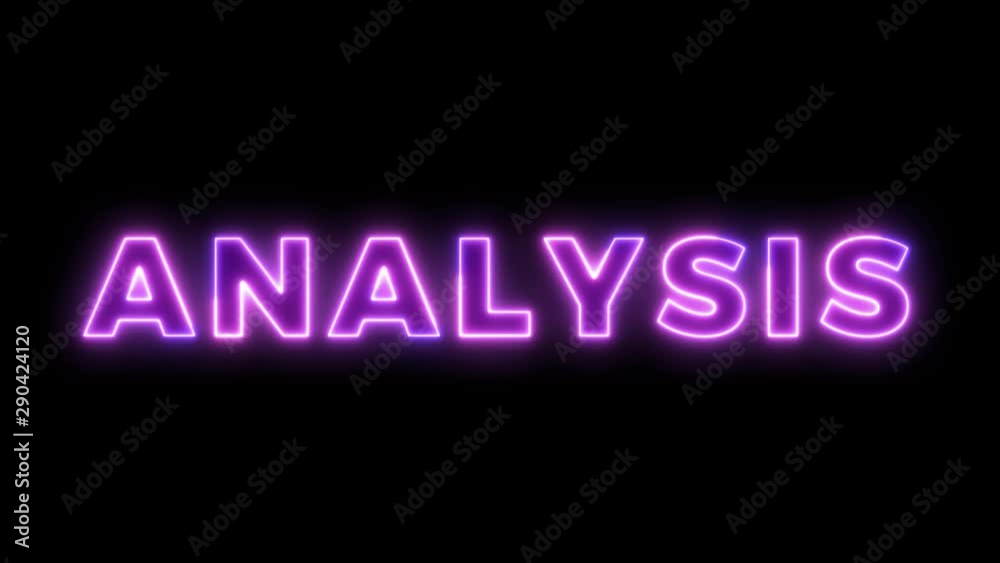Neon light animation concept text analysis. Flat animation of UI element available in 4K FullHD and HD video 2D render footage on black background. Neon light animation concept text analysis. Flat animation of UI element available in 4K FullHD and HD video 2D render footage on black background.