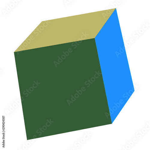 children's vector illustration hand-drawn cube educational toy for tactile sensations multicolored isolated on a white background