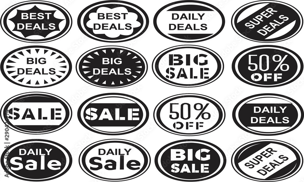 Sales and promotion sticker and labels
