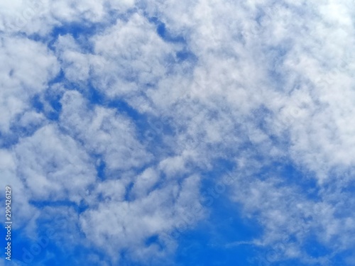 Air clouds in the blue sky, blue sky with clouds.