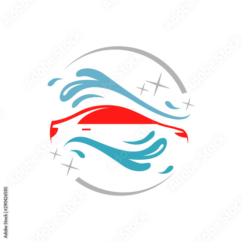 vehicle Carwash eco carwashing logo isolated vector emblem for car cleaning services