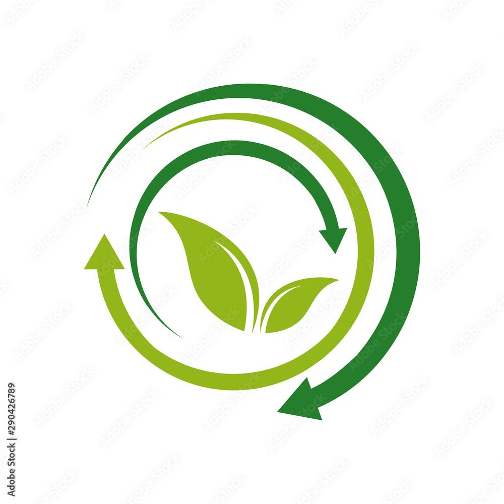 sign of alternative renewable energy logo design vector illustrations