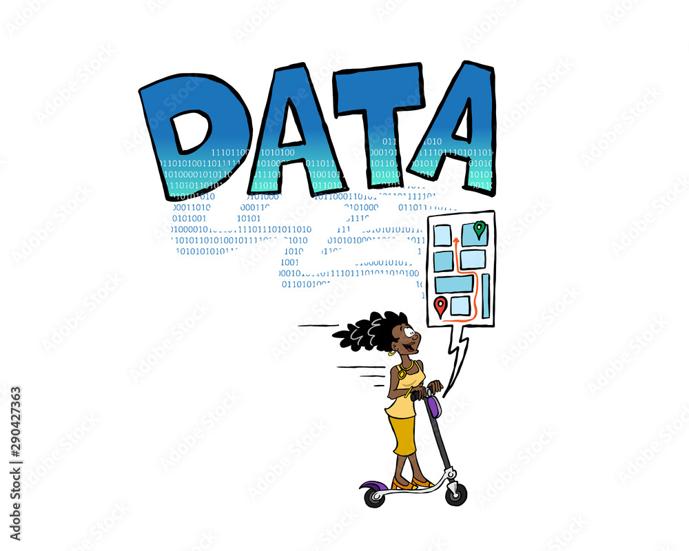 Data generated by a woman using a connected scooter Data generated by a woman using a connected scooter