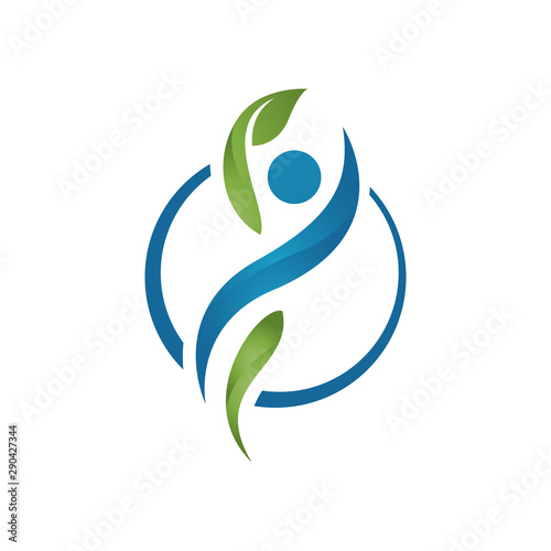 health teraphy medicine holistic logo design vector illustrations photo