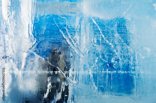 Abstract frozen water.Ice texture winter background © Ольга Васильева