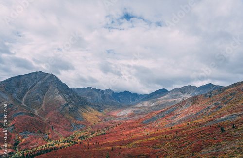 autumn in the mountains of Yukon Tombstone National Park