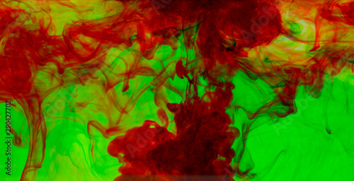 Abstract motion color water drop in water  Ink swirling in water background