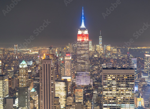 New York City Empire State Building Memorial Day 2018 night