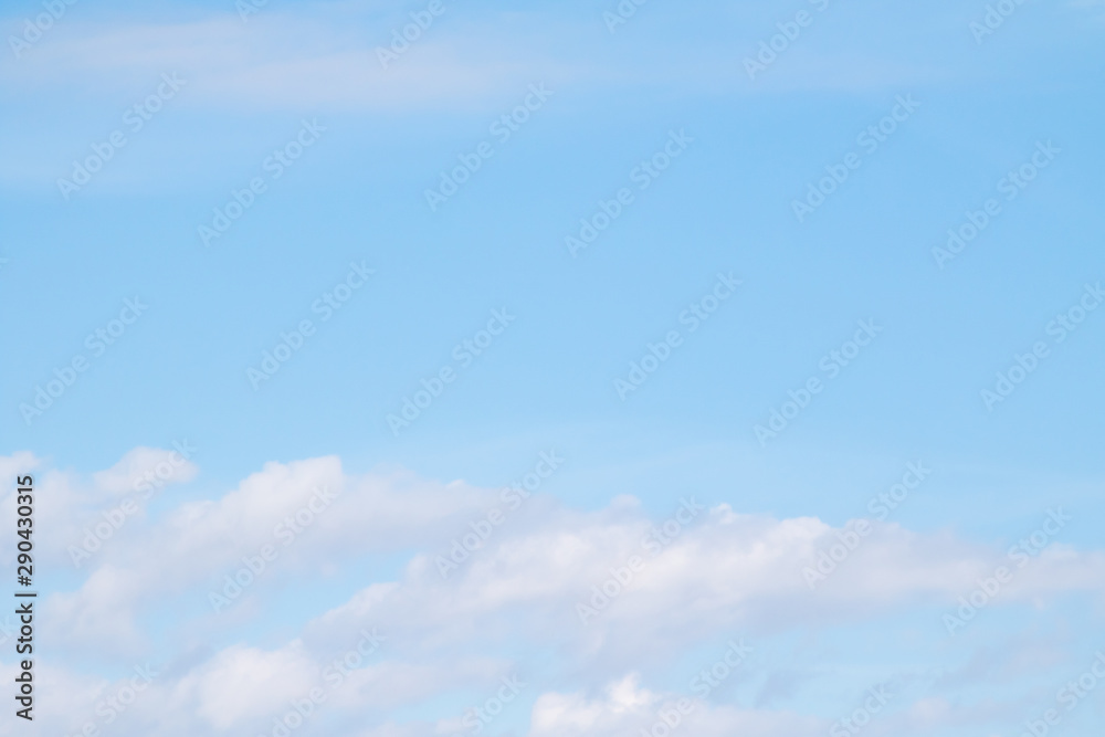 Blue sky with white clouds, nature sky landscape background.
