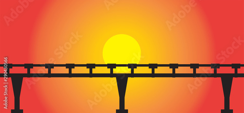 Black sky walk over bridge