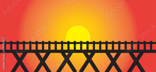 Black sky walk over bridge