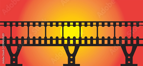 Black sky walk over bridge