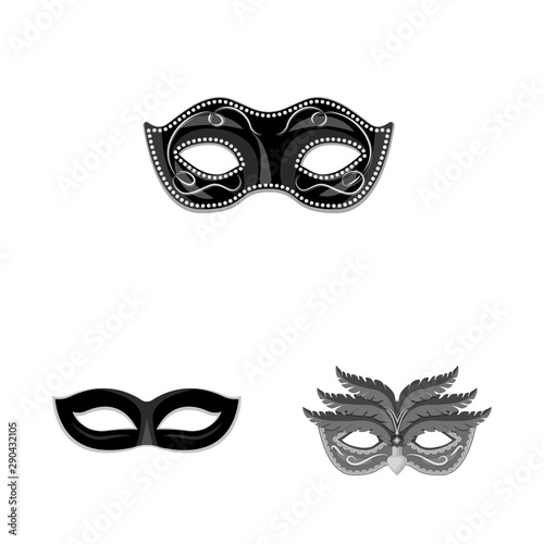 Isolated object of Venezia and festival icon. Set of Venezia and celebration vector icon for stock.