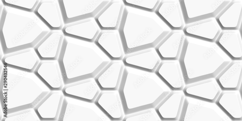 Abstract stone 3D white background. Seamless pattern. Rendering illustration. Abstract stone 3D white background. Seamless pattern. Rendering illustration.