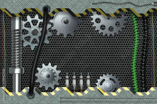 Abstract Metal textured Ind...