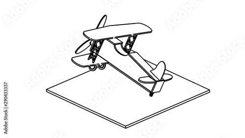 coloring page of the airplane