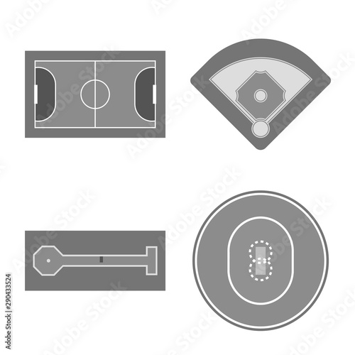 Isolated object of grass and game logo. Set of grass and construction stock vector illustration.