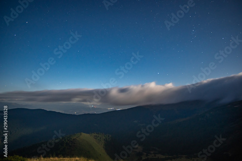 Moonlit night in the Carpathian mountains © onyx124