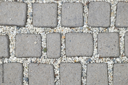 Stone walkway top view