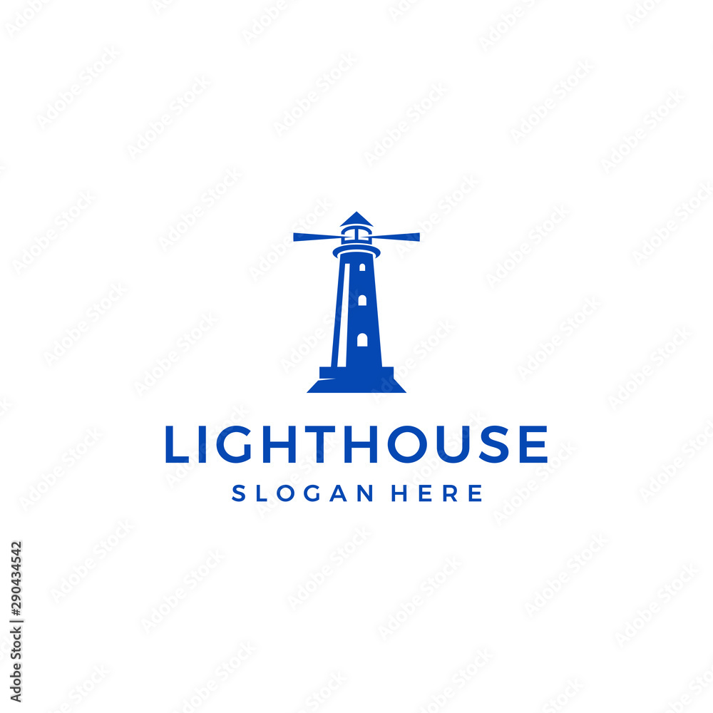 lighthouse logo design stock vector