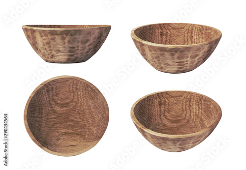 handmade carved wooden bowl