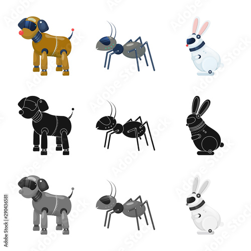 Vector design of toy and science sign. Collection of toy and toy vector icon for stock.