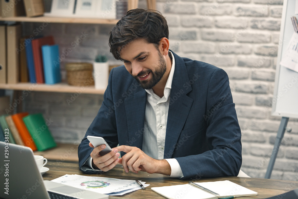 Business man middle aged working in the office Business man middle aged working in the office